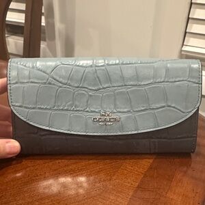 Coach  Croc-Embossed Wallet